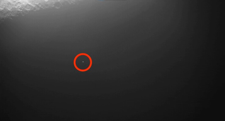 Снимок экрана, показывающий столкновение с Луной. (Источник изображения: Обсерватория Армага)