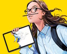 Wacom MovinkPad - это портативный планшет Android с пером Wacom Pro Pen 3, призванный сделать рисование удобным для художников, находящихся в пути. (Источник изображения: Wacom)