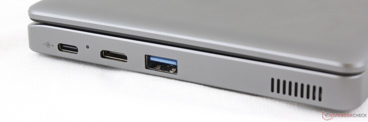 Левая сторона: USB Type-C с поддержкой Power Delivery, Mini-HDMI, USB 3.0