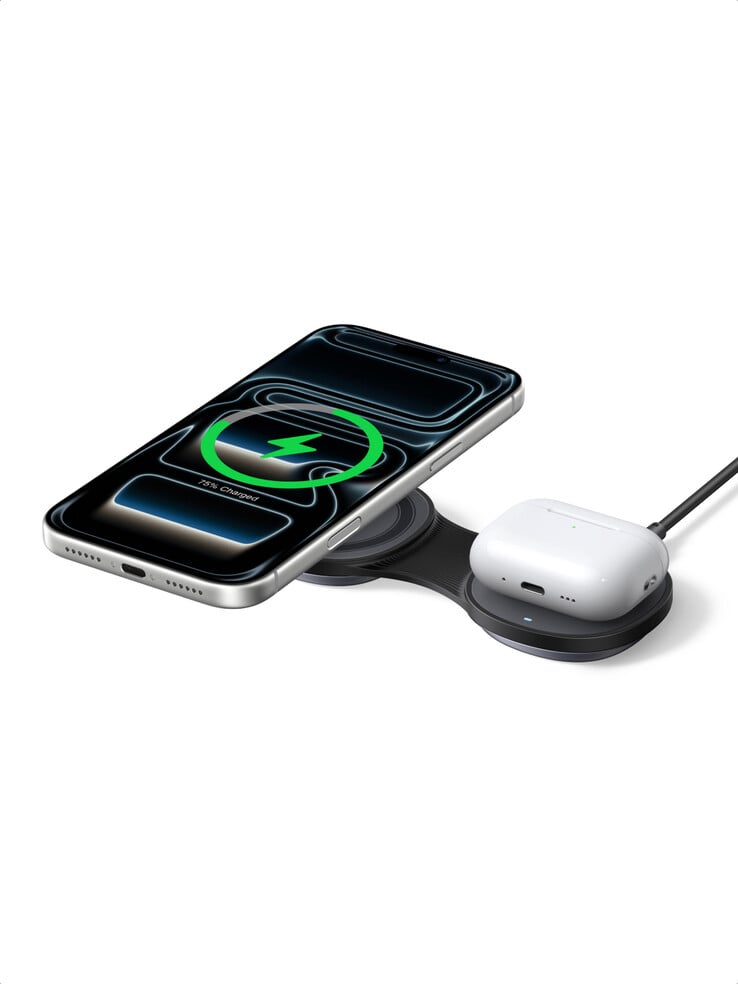 Устройство MagFlow 2-in-1 позволяет заряжать два устройства одновременно 
