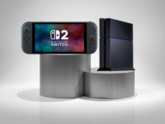 Консоли Switch 2 и PS4 показаны бок о бок (Источник изображения: Nintendo of America, Sony PlayStation)