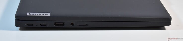 Слева: 2x Thunderbolt 4, HDMI, 3,5 мм аудио, nanoSIM