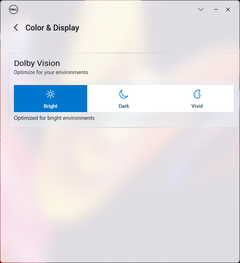 Опции Dolby Vision (насыщенность)
