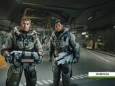 Два персонажа из «Starfield» в футуристическом объекте с включенной технологией Nvidia DLSS 5