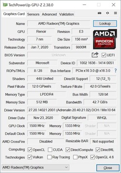 GPU-Z Radeon RX Vega 7