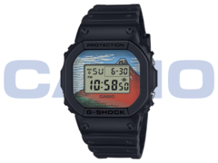 Часы Casio G-Shock DW-5600KHG24-1JR (на фото) украшены гравюрами в стиле укиё-э из произведений Хокусая эпохи Эдо. (Источник изображения: Casio - Отредактировано)
