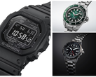 На фото - часы Casio GW-5000HS-1 (слева), Seiko Prospex SRPL53K1 (вверху справа) и часы Citizen Promaster Mechanical GMT (внизу справа). (Источник изображения: Casio, Seiko, Citizen)
