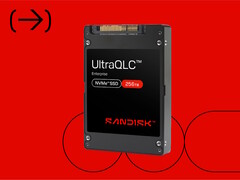 Твердотельный накопитель Sandisk UltraQLC 256TB NVMe U.2 использует технологию 3D флеш-памяти Kioxia BiCS FLASH для достижения высокой емкости. (Источник изображения: Sandisk)