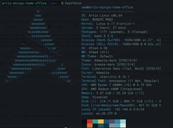 Artix дает пользователям полный контроль над их системой, к лучшему или к худшему. (Источник изображения: Fastfetch собственного ПК)