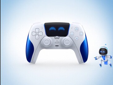 Новый контроллер Astro Bot DualSense со счастливыми глазами. (Источник изображения: PlayStation)