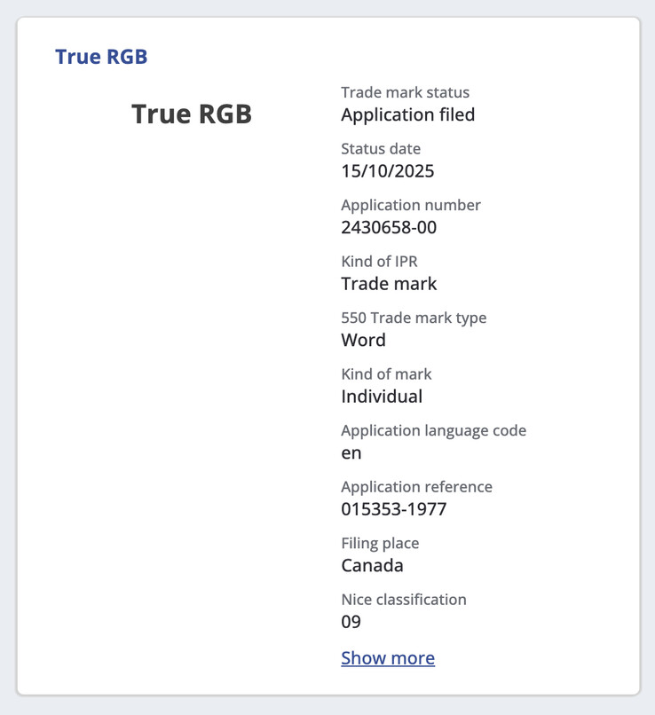 (Источник изображения: via TM View)