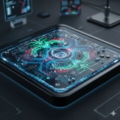 Концептуальное изображение фотонного чипа