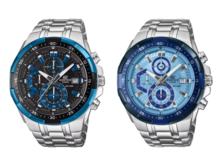 Часы Casio Edifice EFR539D-1A2V (слева) и EFR539DE-2AV (справа). (Источник изображения: Casio)