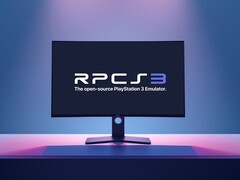 Эмулятор PS3 RPCS3 показан на мониторе компьютера (Источник изображения: RPCS3 с правками)