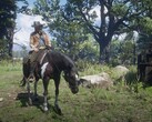 Изображение, показывающее Артура Моргана на его лошади в Red Dead Redemption 2. (Источник изображения: Rockstar Games) 