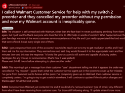 Walmart отменил предварительный заказ Switch 2#1 (Источник изображения: скриншот, Nintendo Switch 2 subreddit)