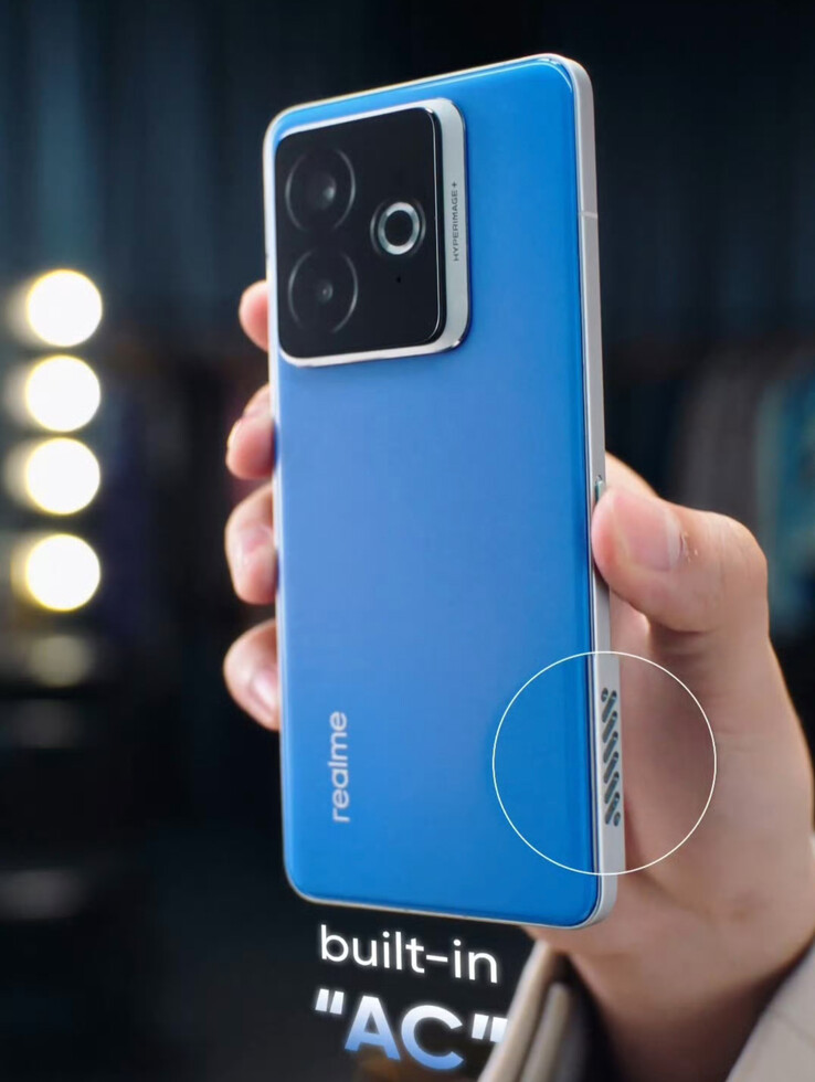 Текущий прототип "встроенного кондиционера" Realme. (Источник: Digital Chat Station через Weibo)