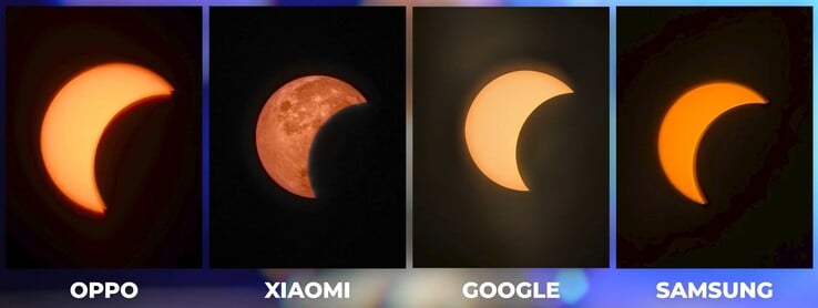 Сравнительный тест камер во время солнечного затмения: Xiaomi 17 Ultra — единственная модель, которая выделяется в негативном плане.