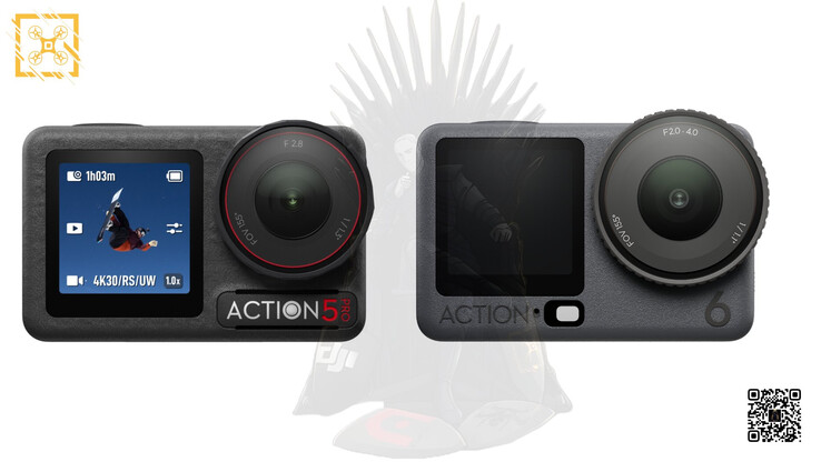DJI Osmo Action 5 Pro и Osmo Action 6, слева направо. (Источник изображения: через Игоря Богданова)
