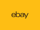 Логотип eBay, изображенный на желтом фоне