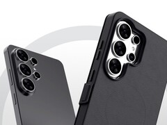 Неофициальный рендер Galaxy S26 Ultra (слева) и чехол в виде книги (справа). (Источник изображения: Tarun Vats on X, отредактировано)