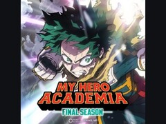 Рекламный постер фильма &quot;Моя героическая академия: Final Season, на котором изображен Идзуку Мидория (Деку) в действии, светящийся энергией и с напряженным выражением лица, на фоне динамичного фона. (Источник изображения: @MHAOfficial через X)
