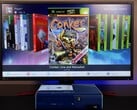  Модифицированный синий Xbox 360, на мониторе которого запущена пользовательская домашняя приборная панель, отображающая игру "Conker: Live and Reloaded" наряду с другими играми для Xbox и эмуляторов. (Источник изображения: Modern Vintage Gamer на YouTube)