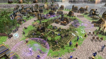 Изображение, показывающее деревню в Age of Mythology: Пересказ.