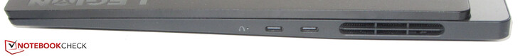 Правая сторона: 2x USB 3.2 Gen 2 (Type-C; Power Delivery, DisplayPort)
