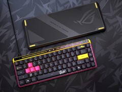 Новая модель Asus ROG Falchion Ace HFX ZywOo Edition отличается обновленным дизайном с желтыми и розовыми акцентами. (Источник изображения: Asus)