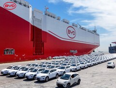Автомобилевоз BYD в Шэньчжэне отправляется в первый рейс в Бразилию с 7000 электромобилями (Источник изображения: PDChina on X)