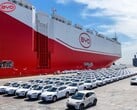 Автомобилевоз BYD в Шэньчжэне отправляется в первый рейс в Бразилию с 7000 электромобилями (Источник изображения: PDChina on X)