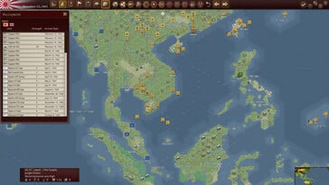 На изображении: скриншот игрового процесса из игры «Warplan Pacific».