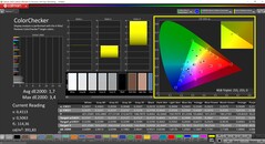 CalMAN ColorChecker (профиль: sRGB, целевое цветовое пространство: sRGB)