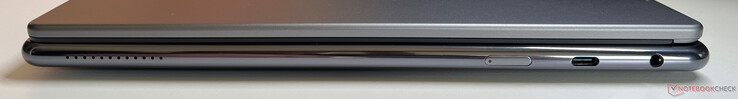 Справа: кнопка питания, USB-C 3.2 Gen 2 (10 Гбит/с, DisplayPort ALT Mode 1.4, Power Delivery 3.0), 3,5-мм аудио