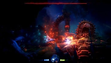На изображении: скриншот игрового процесса из игры «Ori and the Will of the Wisps».