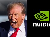 Президент Дональд Трамп и компания Nvidia (Источник изображения: Брендан МакДермид, Reuters, и Nvidia; отредактировано)