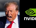 Президент Дональд Трамп и компания Nvidia (Источник изображения: Брендан МакДермид, Reuters, и Nvidia; отредактировано)