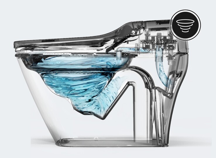 Умный унитаз Vovo Neo автоматически смывает воду, используя необходимое количество воды в зависимости от времени сидения. (Источник изображения: Vovo)