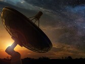 Иллюстративное изображение, показывающее телескоп, направленный на ночное небо. (Источник изображения: Shutterstock / paulista)