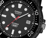 На фотографии представлен полностью чёрный часы Casio MRW-240H-1E1JF.