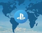 Логотип учетной записи PlayStation, отображаемый на карте мира