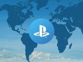 Логотип учетной записи PlayStation, отображаемый на карте мира