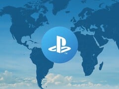 Логотип учетной записи PlayStation, отображаемый на карте мира