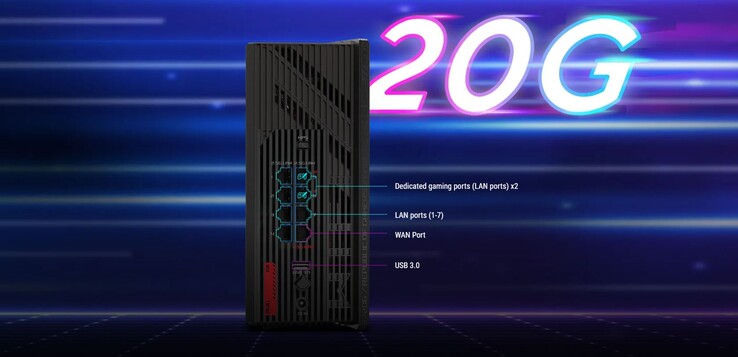 Два порта Ethernet, очевидно, предназначены для игровых устройств (Источник изображения: Asus)