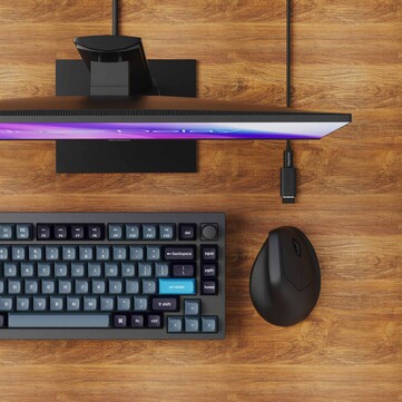 В комплект Keychron M5 8K входит кабель USB-C в оплетке и адаптер USB-C-to-A для лучшего беспроводного сигнала. (Источник изображения: Keychron)
