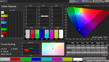 CalMAN DCI-P3 color space