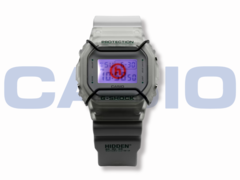 Часы Casio G-Shock x Hidden NY DW5600HDN257 (на фото) имеют индивидуальный логотип, который светится оранжевым цветом через светодиодную подсветку. (Источник изображения: Casio)
