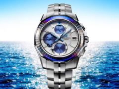Часы Casio Oceanus Manta OCWS6000PB7A (вверху) будут выпущены в США. (Источник изображения: Casio)