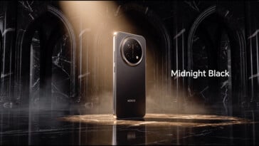Honor X9e Pro в цвете «Midnight Black».